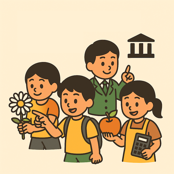 4つのお仕事紹介イラスト
