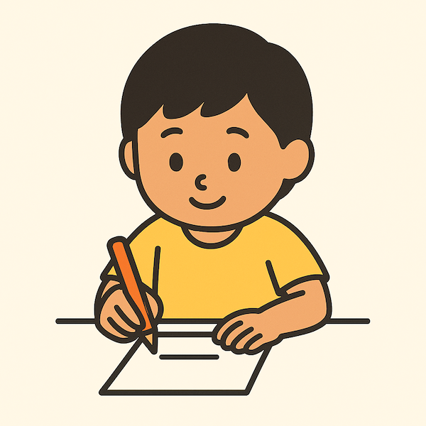申込をする子ども