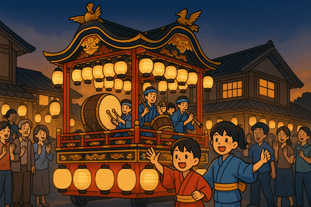 花輪ばやしのイラスト