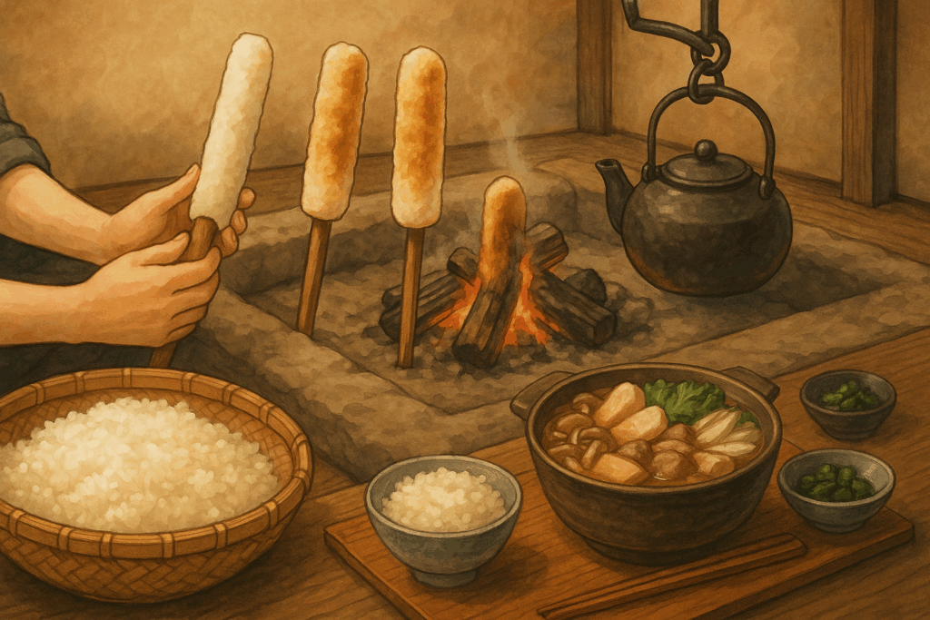 たんぽ・きりたんぽのイラスト