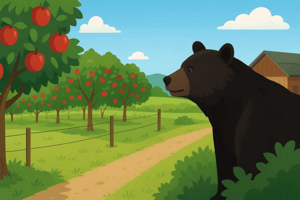 クマと共生する鹿角市についてのイラスト